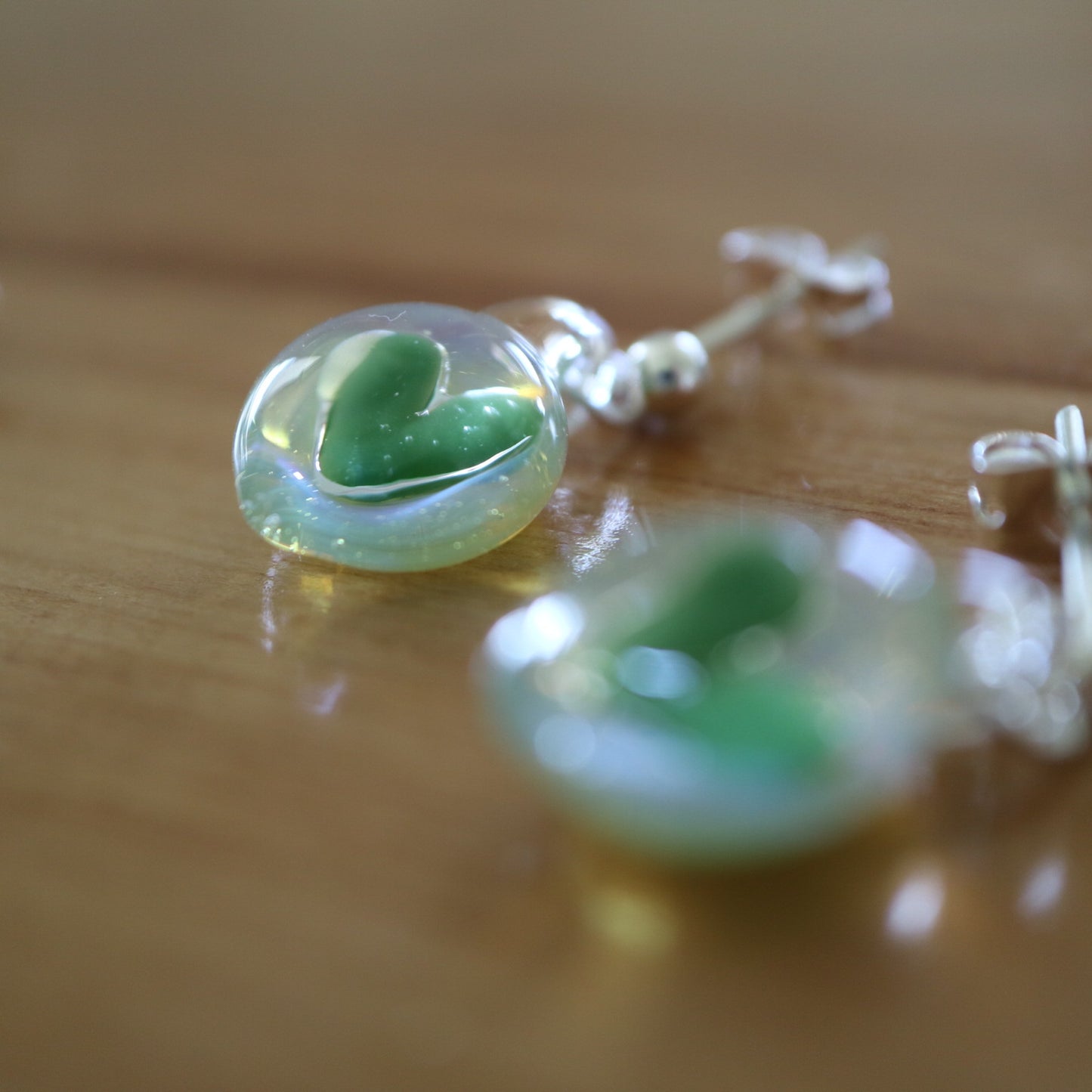 Heart in Glass Studs