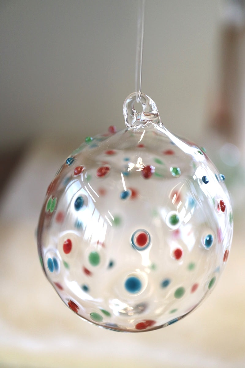 Multi Coloured Polka Dot Bauble