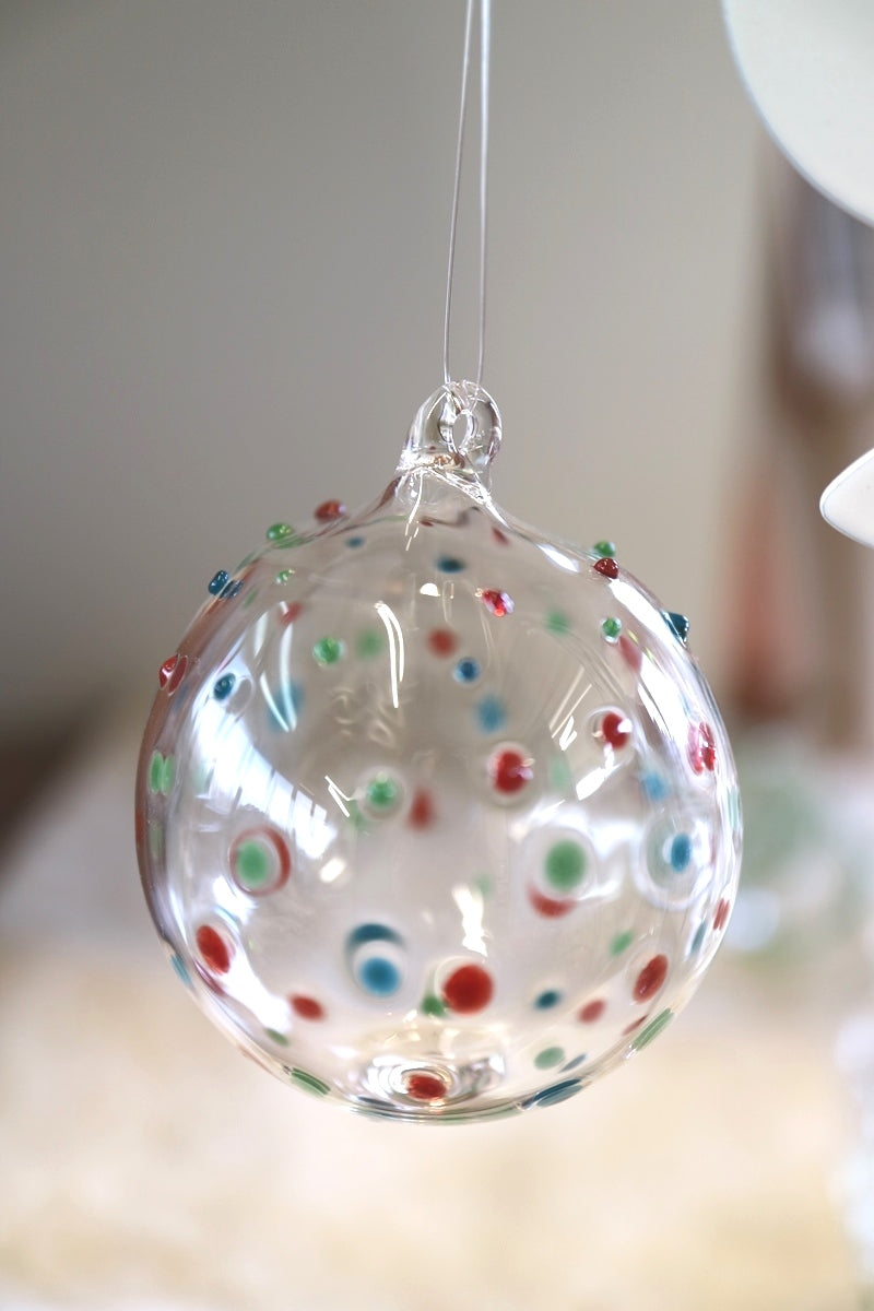 Multi Coloured Polka Dot Bauble